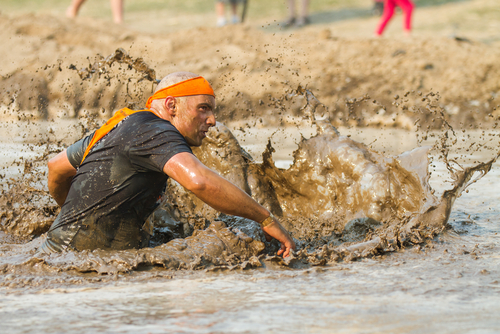 Running Man in Mud