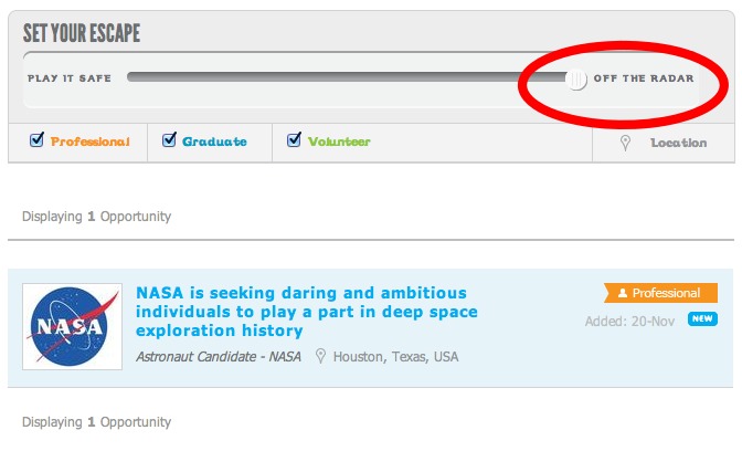 NASA - Escape the city - Off the radar NASA - Escape the city - Off the radar